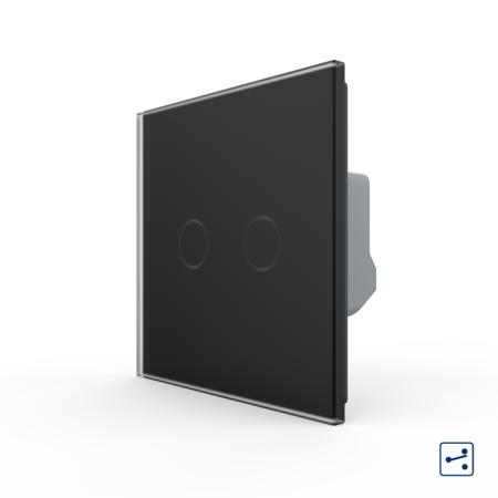 Intrerupator dublu cap scara - cap cruce cu touch Livolo din sticla - Generatia Noua [5]