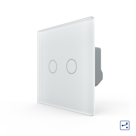 Intrerupator dublu cap scara - cap cruce cu touch Livolo din sticla - Generatia Noua [4]