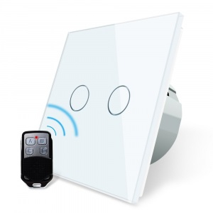 Intrerupator dublu cu touch Livolo, Wireless, Telecomanda inclusa [1]