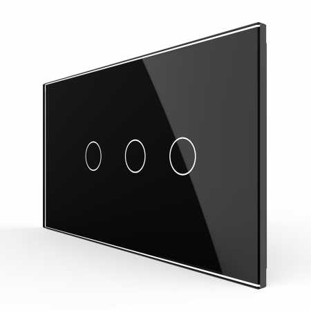 Intrerupator Simplu + Dublu cu Touch LIVOLO cu Rama Din Sticla, 4M, Standard Italian [1]
