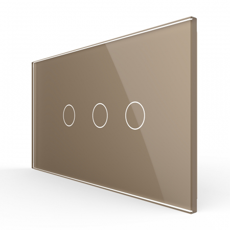 Intrerupator Simplu + Dublu cu Touch LIVOLO cu Rama Din Sticla, 4M, Standard Italian [3]