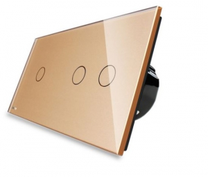 Intrerupator simplu + dublu cu touch Livolo din sticla [1]