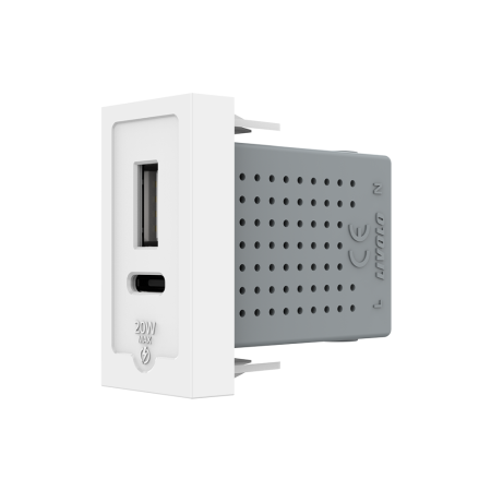 Modul Priza 1M USB-A + USB-C, 20W LIVOLO [0]