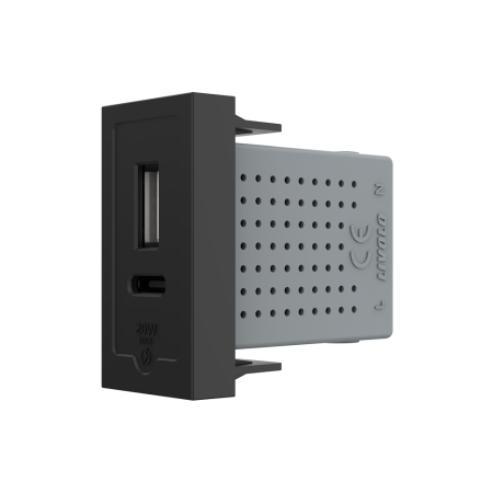 Modul Priza 1M USB-A + USB-C, 20W LIVOLO [1]