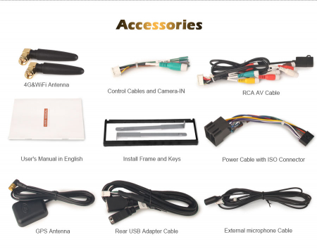 Navigatie auto 1 DIN, Multimedia player auto, ecran retractabil, Android 13 [22]