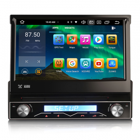 Navigatii  UNIVERSALE - Navigatie auto 1 DIN, Multimedia player auto, ecran retractabil, Android 13