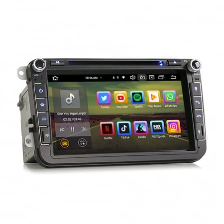 Navigatie auto 2 din, Pachet dedicat VW Golf Passat Polo Bora Seat Peugeot 307, Android 12 [1]