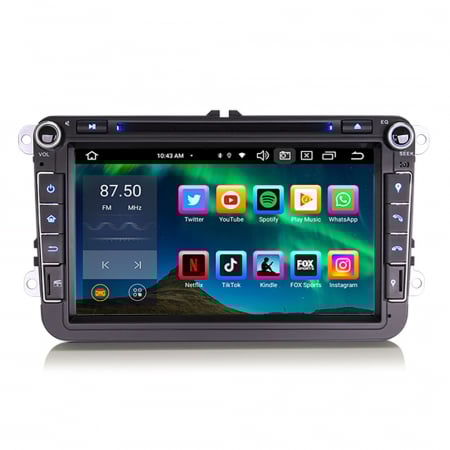 VW/SEAT/SKODA - Navigatie auto 2 din, Pachet dedicat VW Golf Passat Polo Bora Seat Peugeot 307, Android 12