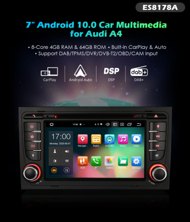 Navigatie auto, Pachet dedicat Audi A4, 7 Inch, Octa Core [9]
