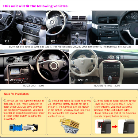 Navigatie auto, Pachet dedicat BMW E46 M3 Rover 75 MG ZT, Android 13 [11]