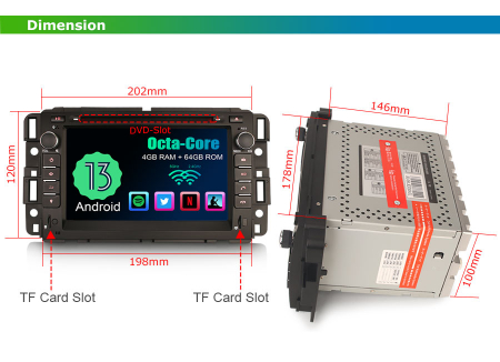 Navigatie auto, Pachet dedicat Chevrolet Silverado Buick GMC HUMMER H2, Android 13 [21]