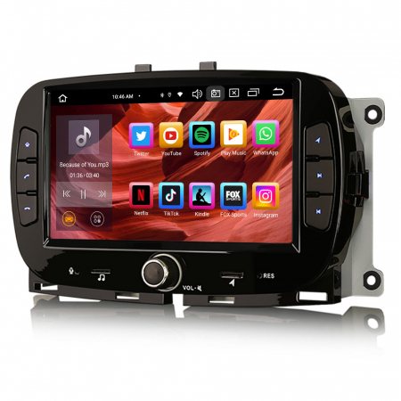 Navigatie auto, Pachet dedicat Fiat 500/500C/500S/500E 2016-2019 and 500 Hybrid 2020-2021 , Android 13 [4]