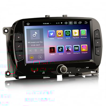 Navigatie auto, Pachet dedicat Fiat 500/500C/500S/500E 2016-2019 and 500 Hybrid 2020-2021 , Android 13 [1]