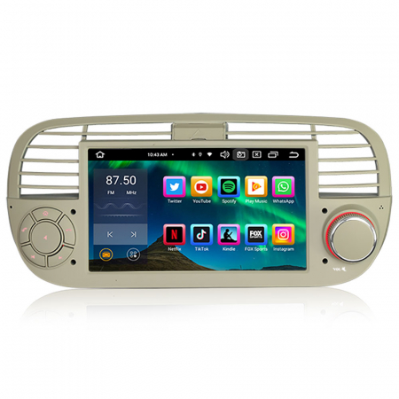 FIAT - Navigatie auto, Pachet dedicat Fiat 500/500C/500S 500E, 7 inch, Android 13