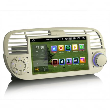 Navigatie auto, Pachet dedicat Fiat 500/500C/500S 500E, 7 inch, Android 13 [1]