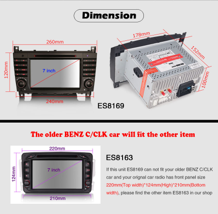 Navigatie auto, Pachet dedicat Mercedes Benz CLC W203 CLK W209 C280 C300 C320 C350 C32, 7 Inch, Octa Core [21]