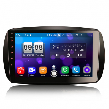 MERCEDES - Navigatie auto, Pachet dedicat Mercedes Benz SMART, Android 10, 9 inch, Octa Core