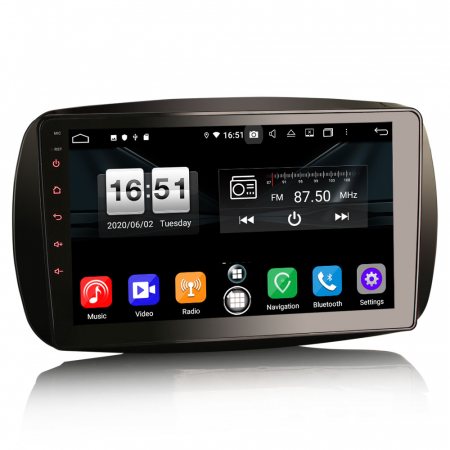 Navigatie auto, Pachet dedicat Mercedes Benz SMART, Android 10, 9 inch, Octa Core [8]