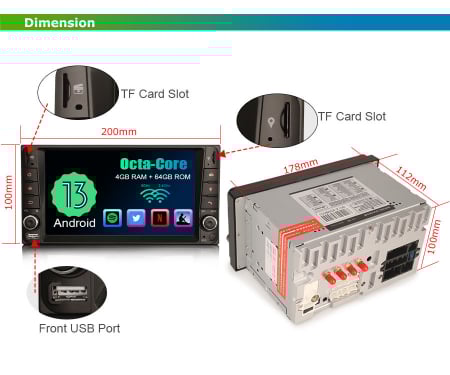 Navigatie auto, Pachet dedicat Toyota Corolla RAV4 Terios, 7 inch, Android 13 [18]