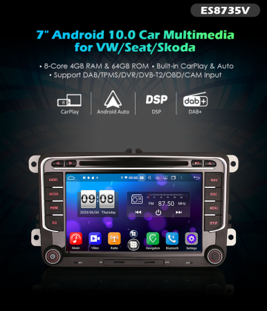 Navigatie auto, Pachet dedicat VW, 7 inch,Octa Core, Android 12 [9]