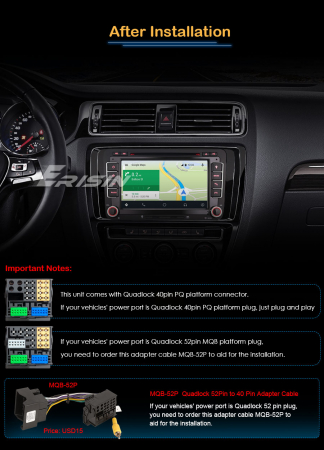 Navigatie auto, Pachet dedicat VW Golf Passat Tiguan Polo Eos Seat Skoda, Android 13 [10]