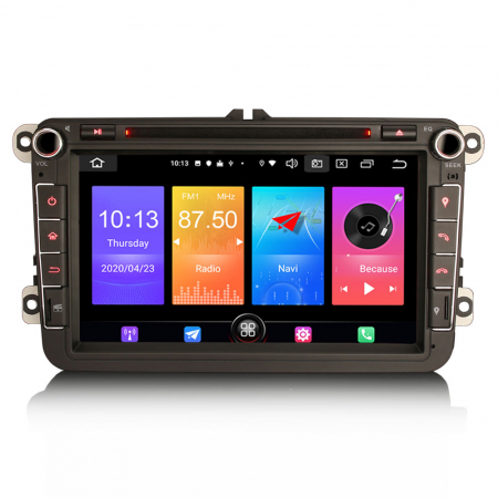 VW/SEAT/SKODA - Navigatie auto, Pachet dedicat VW EOS Golf 5/6 Polo Passat Tiguan T5 Multivan Seat, 8 inch, Android 10