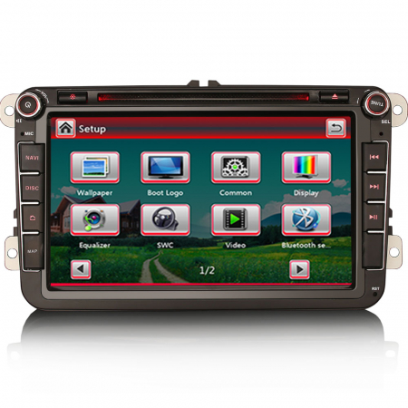 Navigatie auto, Pachet dedicat VW Golf 5/6 Bora Passat Polo Tiguan Caddy Jetta Skoda Seat Leon, 8 Inch [7]