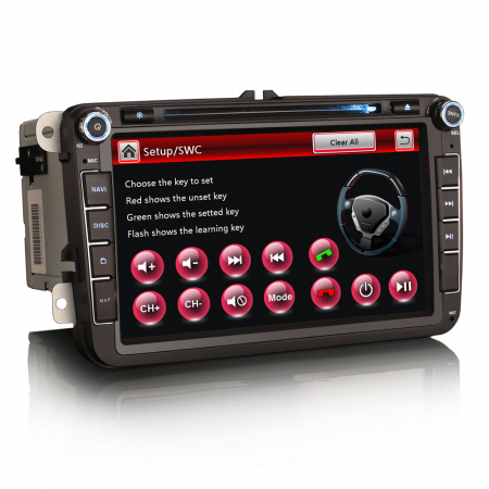 Navigatie auto, Pachet dedicat VW Golf 5/6 Bora Passat Polo Tiguan Caddy Jetta Skoda Seat Leon, 8 Inch [4]