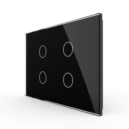 Livolo - Accesorii - Panou cvadruplu de sticla, standard italian, 3M