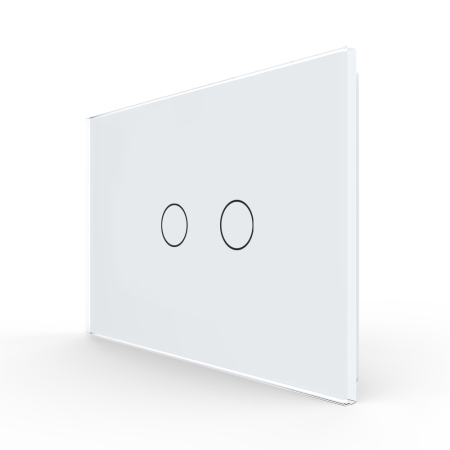 Livolo - Accesorii - Panou intrerupator dublu cu touch Livolo din sticla, standard Italian 3M - LIVOLO