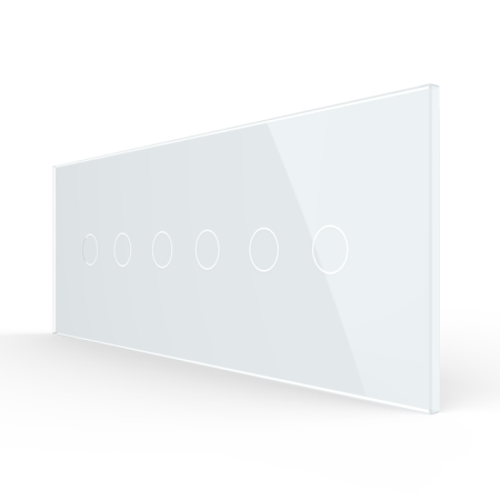 Panou Intrerupator Dublu + Dublu + Dublu cu Touch LIVOLO din Sticla, Standard Italian – 6/7M [1]