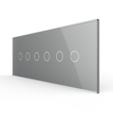 Panou Intrerupator Dublu + Dublu + Dublu cu Touch LIVOLO din Sticla, Standard Italian – 6/7M [3]