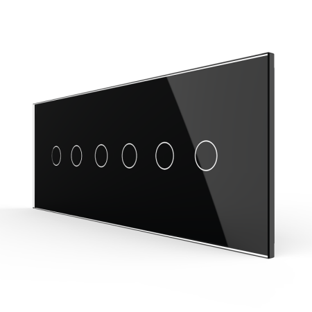 Panou Intrerupator Dublu + Dublu + Dublu cu Touch LIVOLO din Sticla, Standard Italian – 6/7M [2]