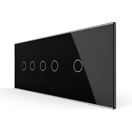 Panou Intrerupator Dublu + Dublu + Simplu cu Touch LIVOLO din Sticla, Standard Italian – 6/7M [3]