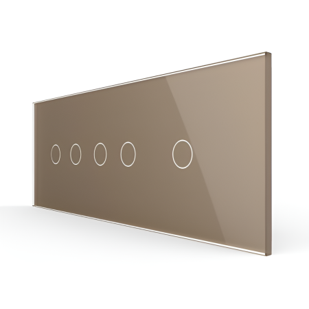 Livolo - Accesorii - Panou Intrerupator Dublu + Dublu + Simplu cu Touch LIVOLO din Sticla, Standard Italian – 6/7M