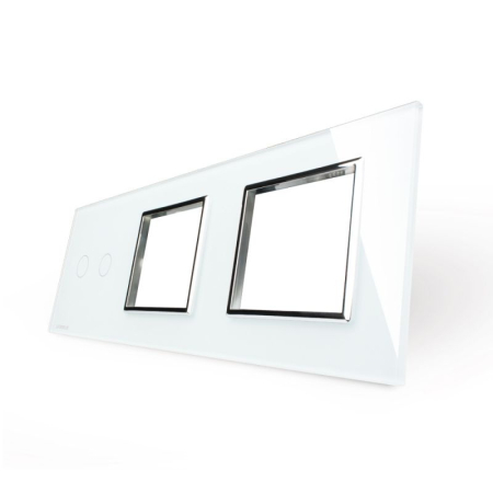 Livolo - Accesorii - Panou Intrerupator dublu + Priza dubla