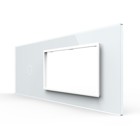 Panou Intrerupator Simplu cu 2 Prize LIVOLO din Sticla, Standard Italian – 6/7M [3]