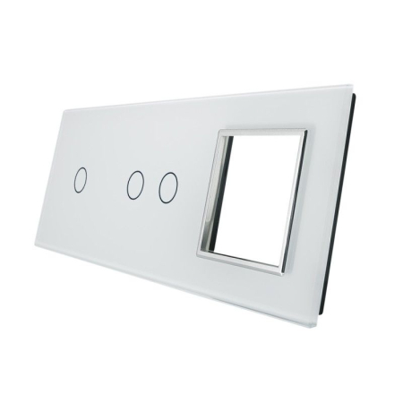 Livolo - Accesorii - Panou intrerupator simplu+dublu+ priza Livolo din sticla