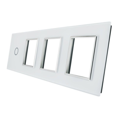 Livolo - Accesorii - Panou Intrerupator simplu + Priza Tripla