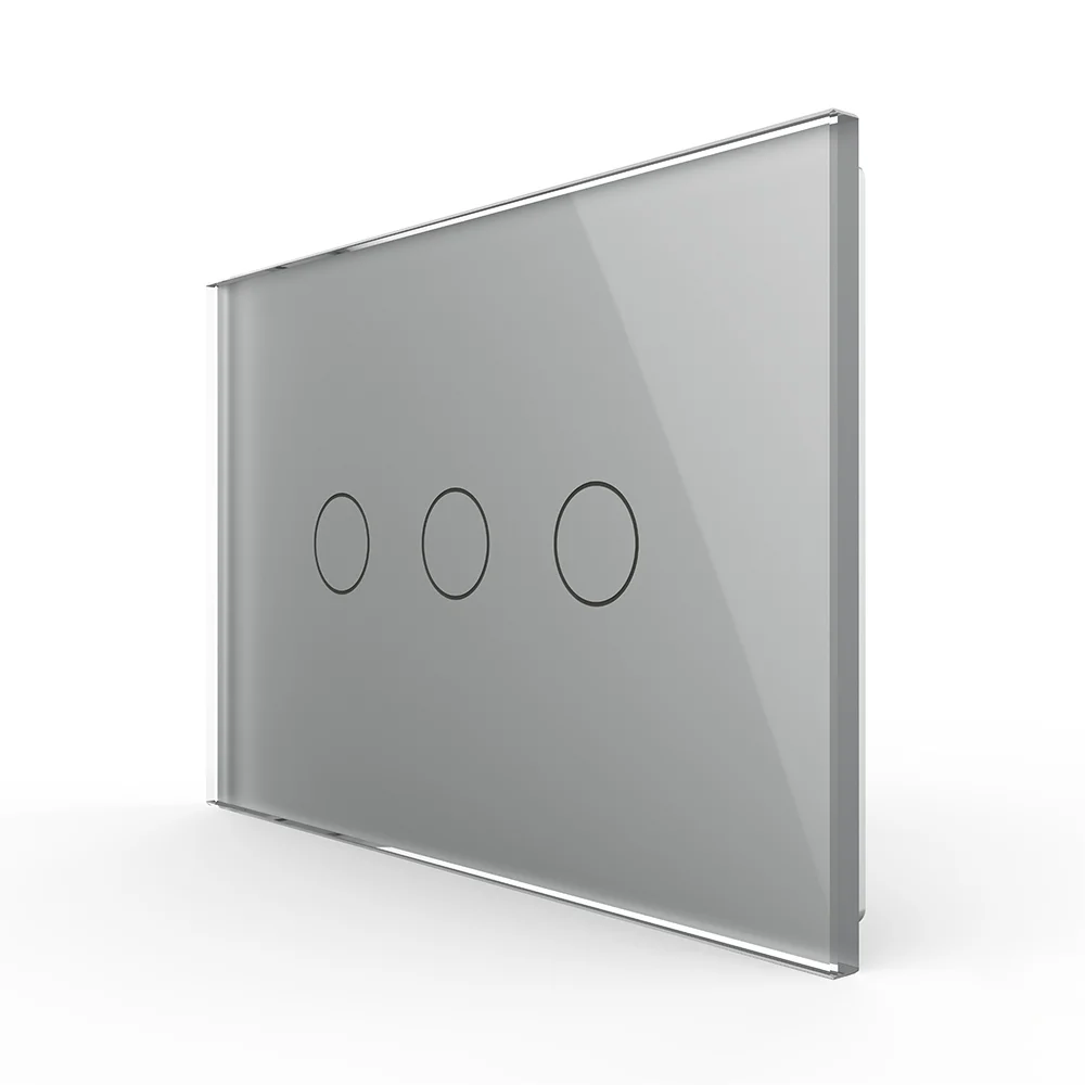 Panou intrerupator triplu cu touch Livolo din sticla, standard Italian , 3M [2]