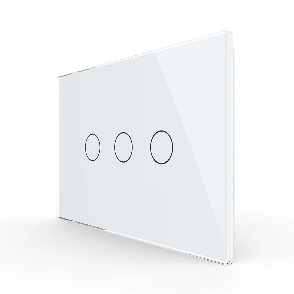 Livolo - Accesorii - Panou intrerupator triplu cu touch Livolo din sticla, standard Italian , 3M