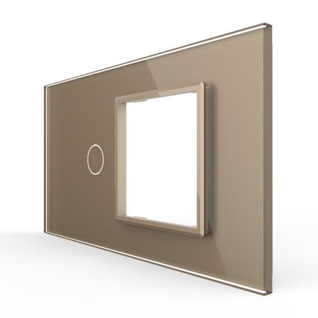 Panou pentru intrerupator simplu + rama priza simpla 4M [2]