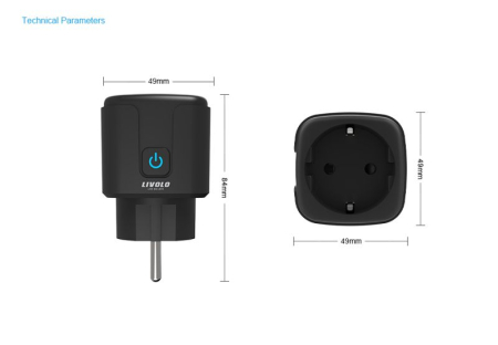 Priza inteligenta EC Plug-in, 16A, control aplicatie, Neagra [2]