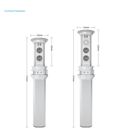 Priza retractabila inteligenta 2 x Schuko + 2 x USB [1]