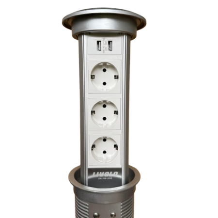 Priza retractabila inteligenta 3 x Schuko + 2 s USB [3]