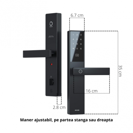 Yala inteligenta Smart ORVIBO, control telefon, amprenta, parola, WiFi, RFID, card, Airbnb, Booking, C1 [7]
