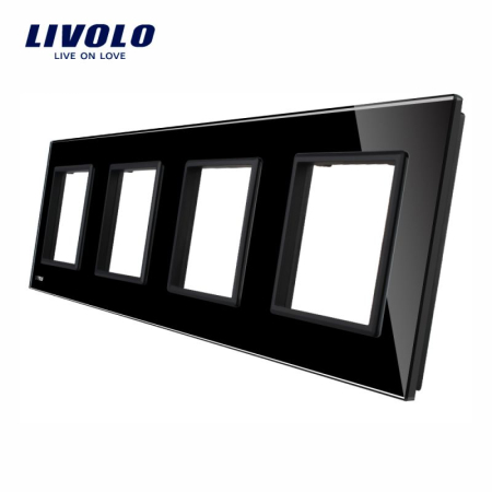 Livolo - Accesorii - Rama priza cvadrupla Livolo din sticla