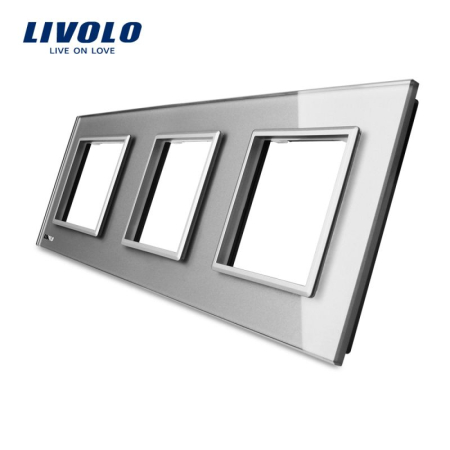 Livolo - Accesorii - Rama priza tripla Livolo din sticla