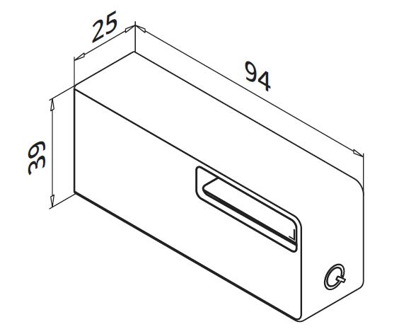 Suport perete mana curenta rectangulara 40x10 mm [2]