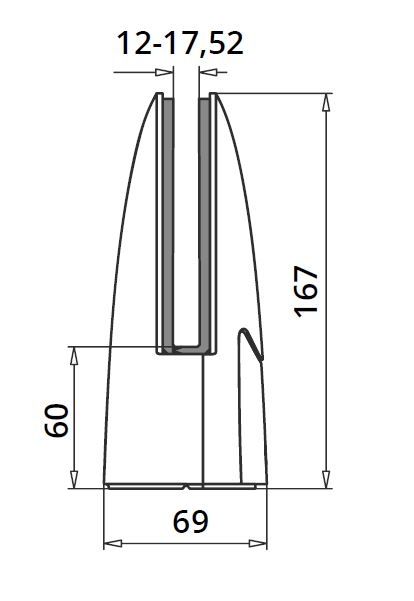 Prindere punctuala ovala pardoseala 69x110 mm [2]